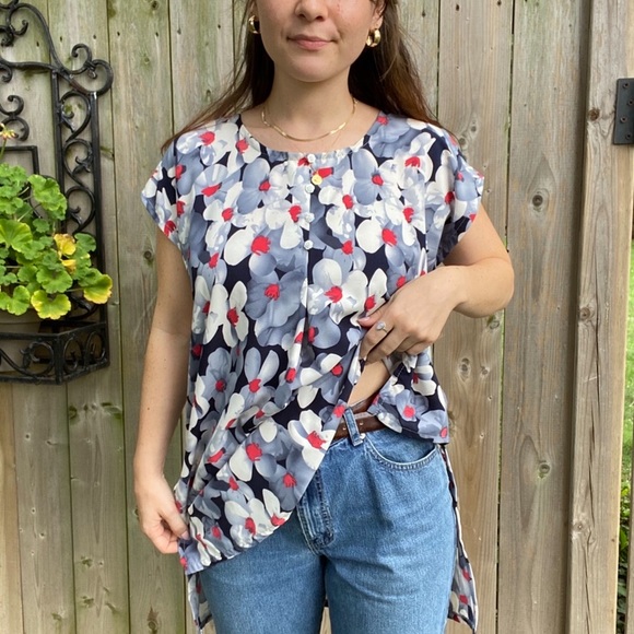 Grey floral blouse - Picture 5 of 6